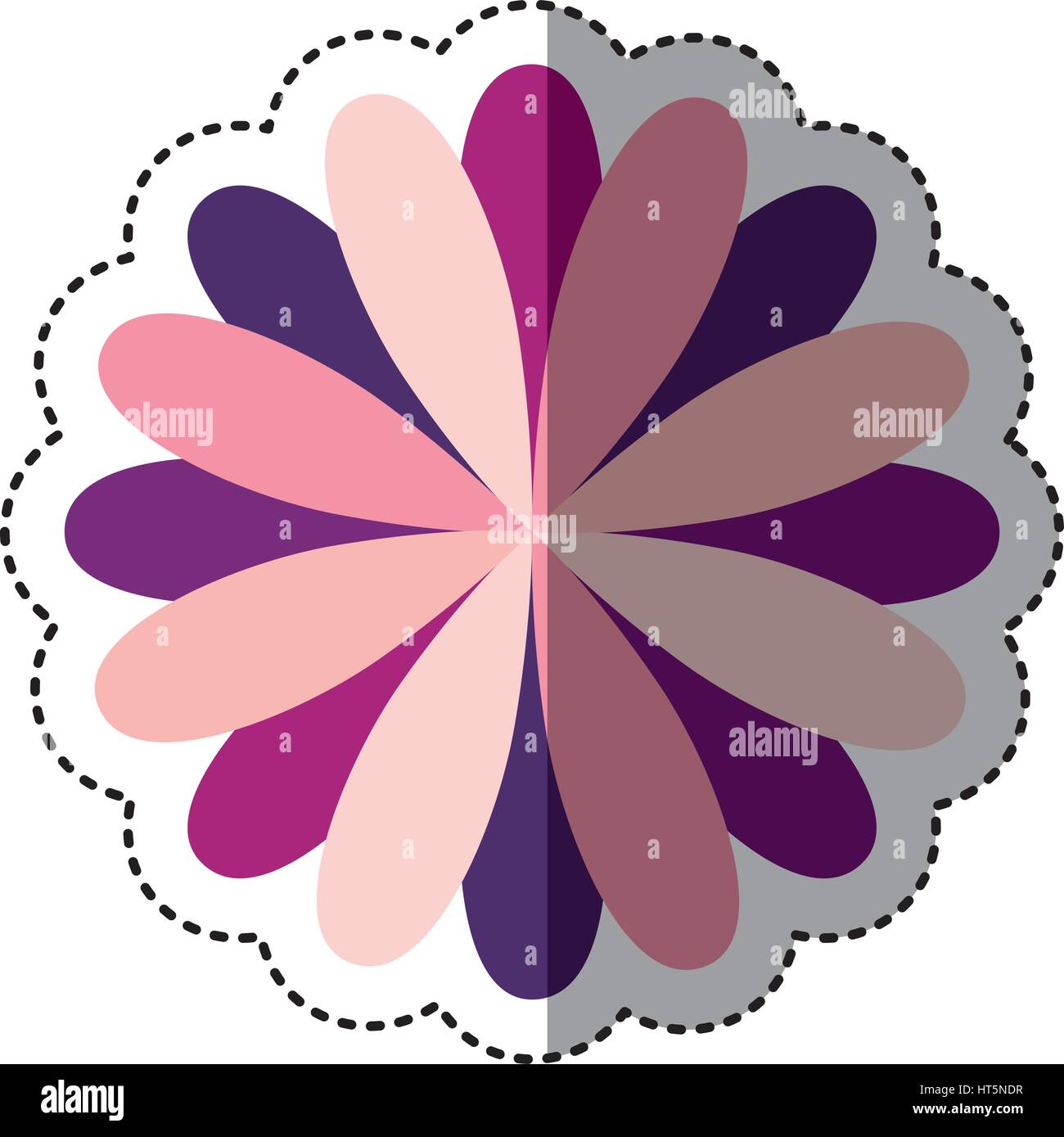 color flower with petals icon Stock Vector Image & Art - Alamy