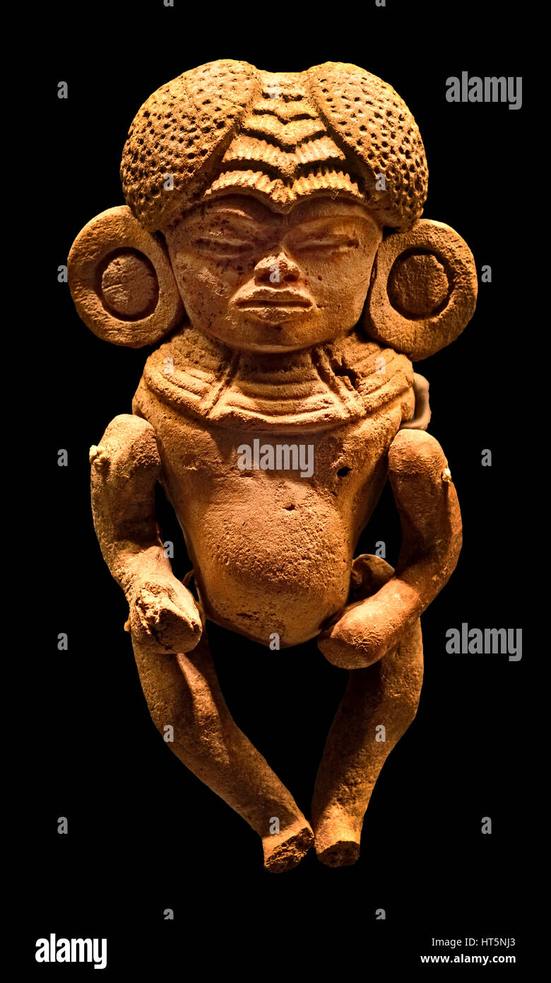 Clay figure 250 - 700 Mexico Teotihuacan - The Mayans - Maya Mesoamerican - Pre Columbian civilization  Central America ( 2600 BC - 1500 AD ) American Stock Photo