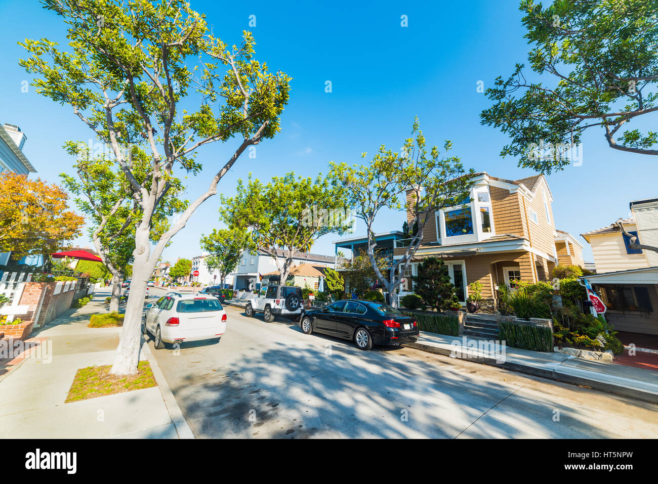 street in Balboa island, California Stock Photo Alamy