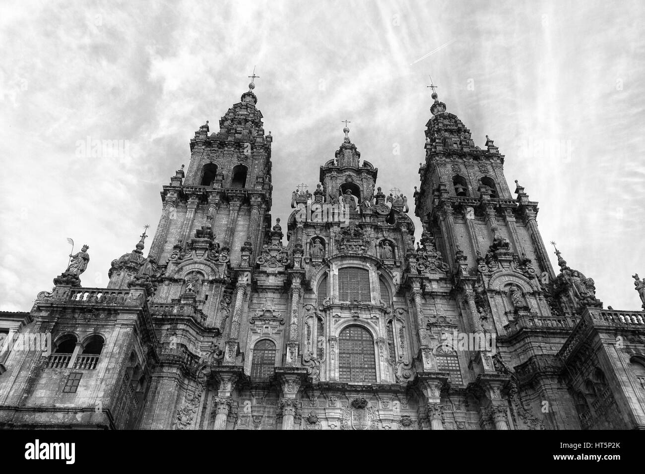 Cathedral of Santiago de Compostela, Spain. Stock Photo