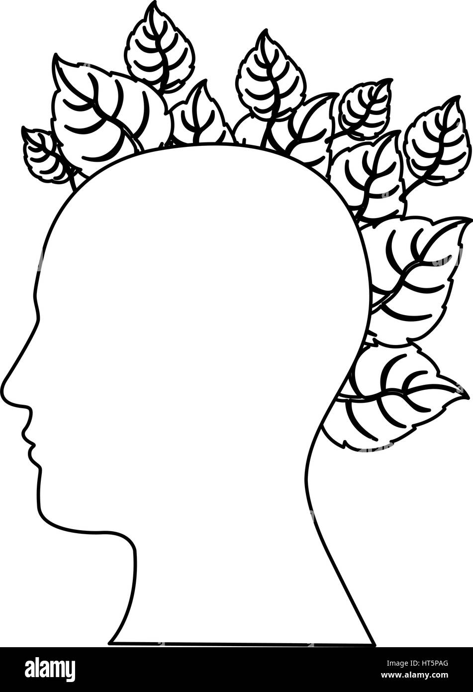 figure human with leaves icon Stock Vector Image & Art - Alamy