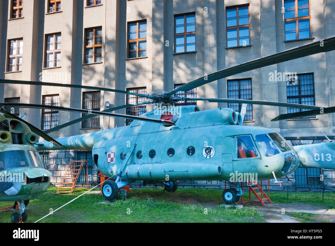 Mil Mi-8T, Soviet medium twin-turbine assault transport helicopter, Polish Army Museum in Warsaw, Poland Stock Photo