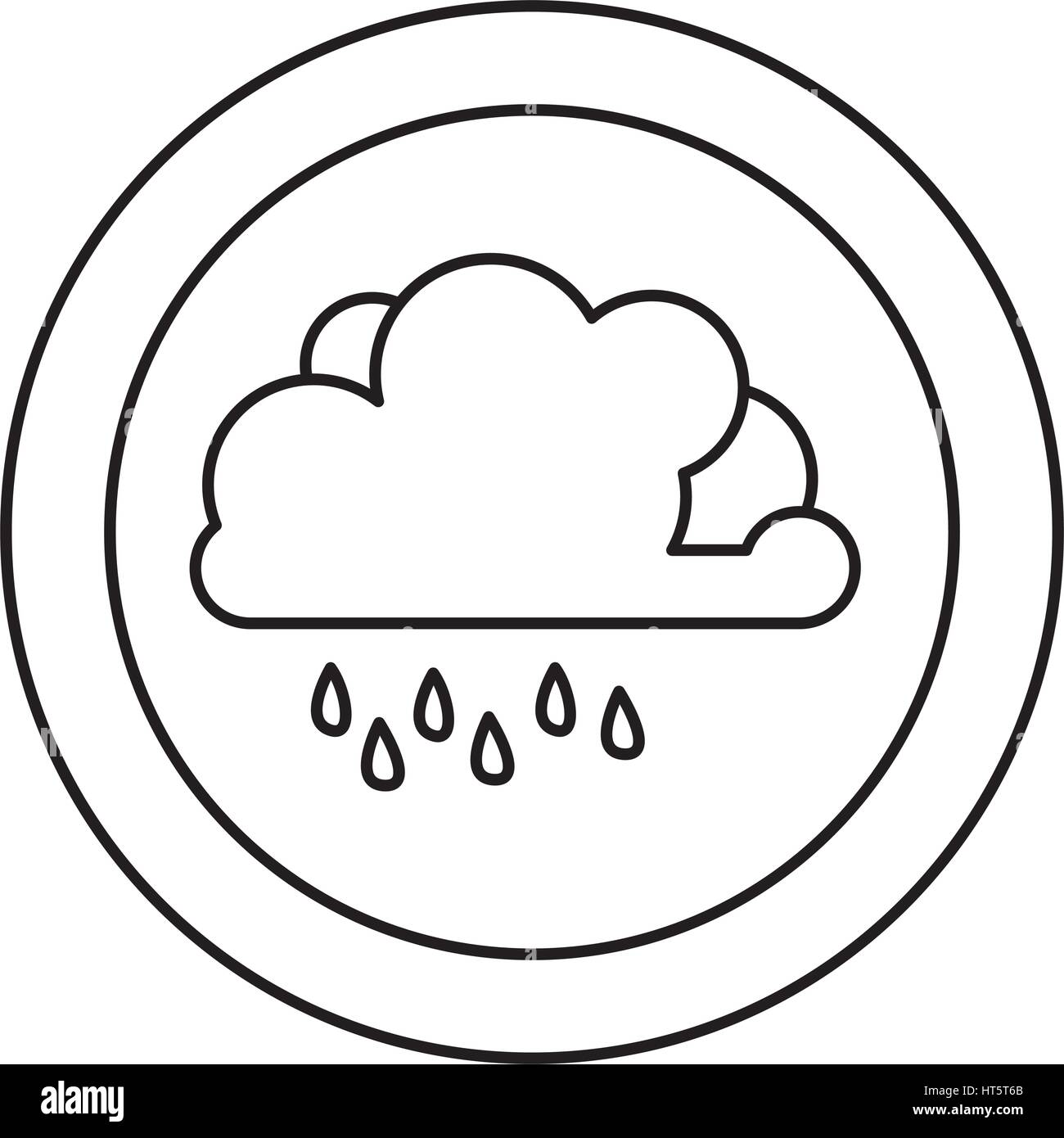 figure cloud rainning icon Stock Vector Image & Art - Alamy
