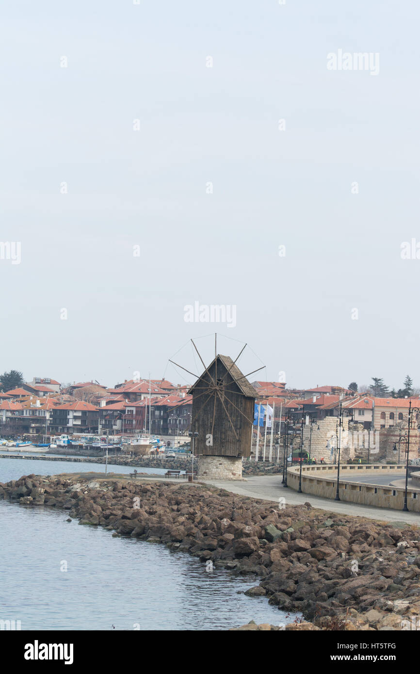 View on famaous Bulgarian city Nessebar Stock Photo