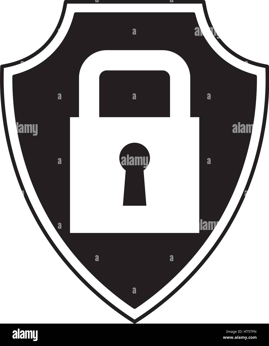 shield insurance with padlock isolated icon Stock Vector Image & Art ...