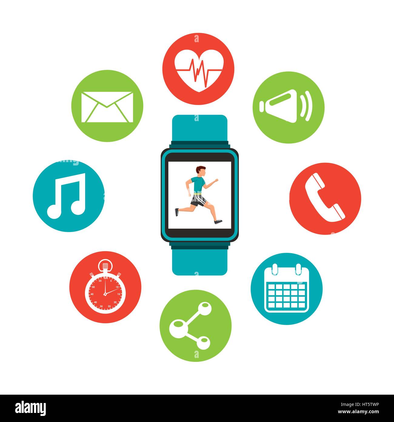 wearable technology with healthy lifestyle Stock Vector Image & Art Alamy