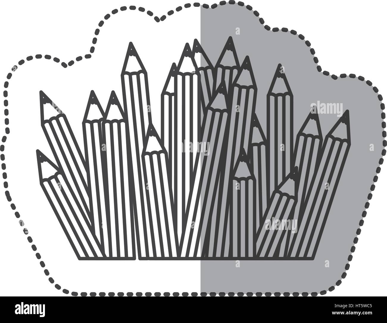 silhouette pencils color icon Stock Vector Image & Art - Alamy