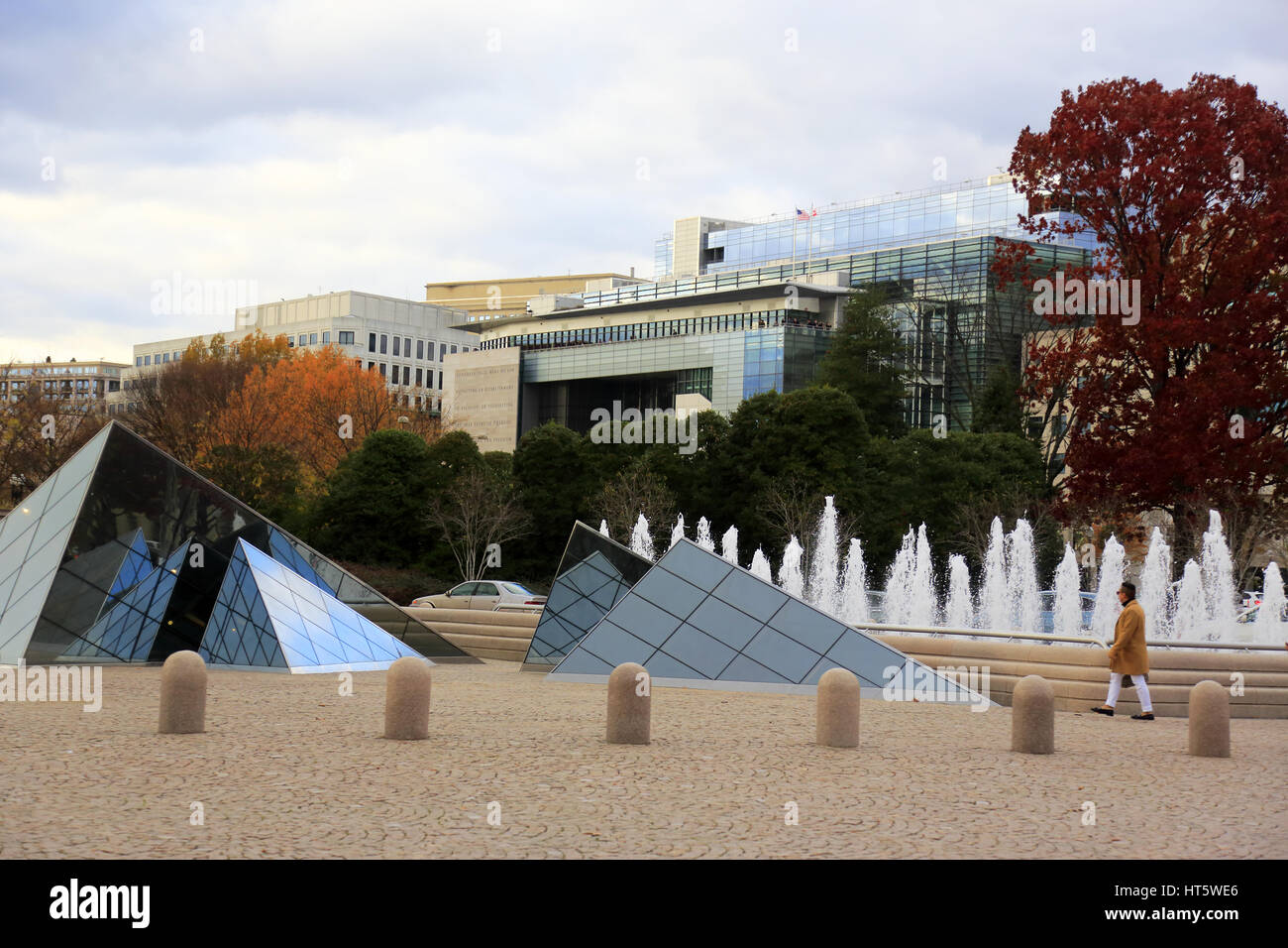 The glass pyramids of the East Building of National Gallery of Art designed by I.M.Pei. Washington D.C, USA Stock Photo