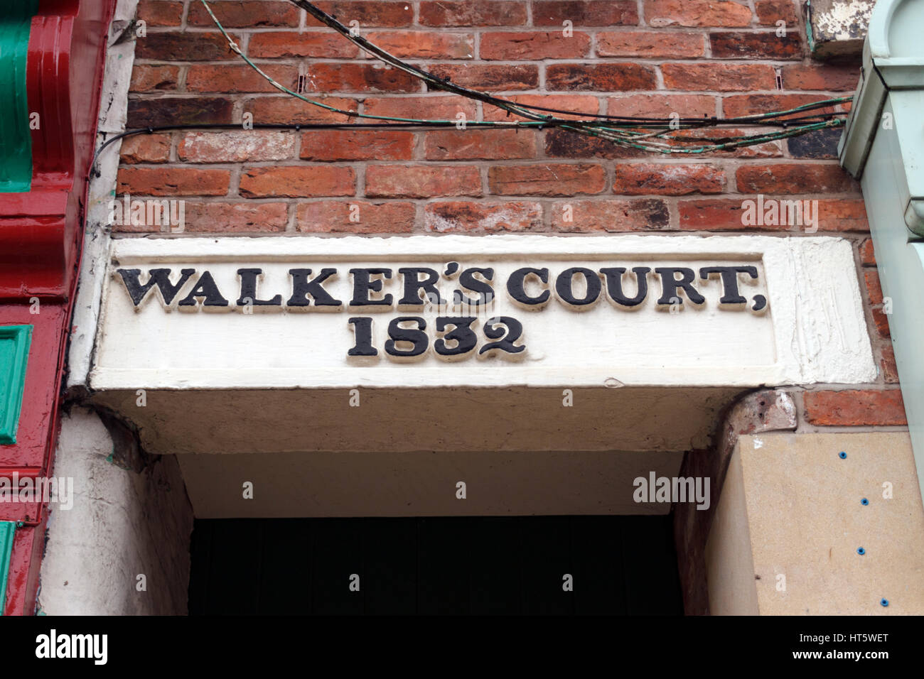 Walker's Court, Preston. Stock Photo