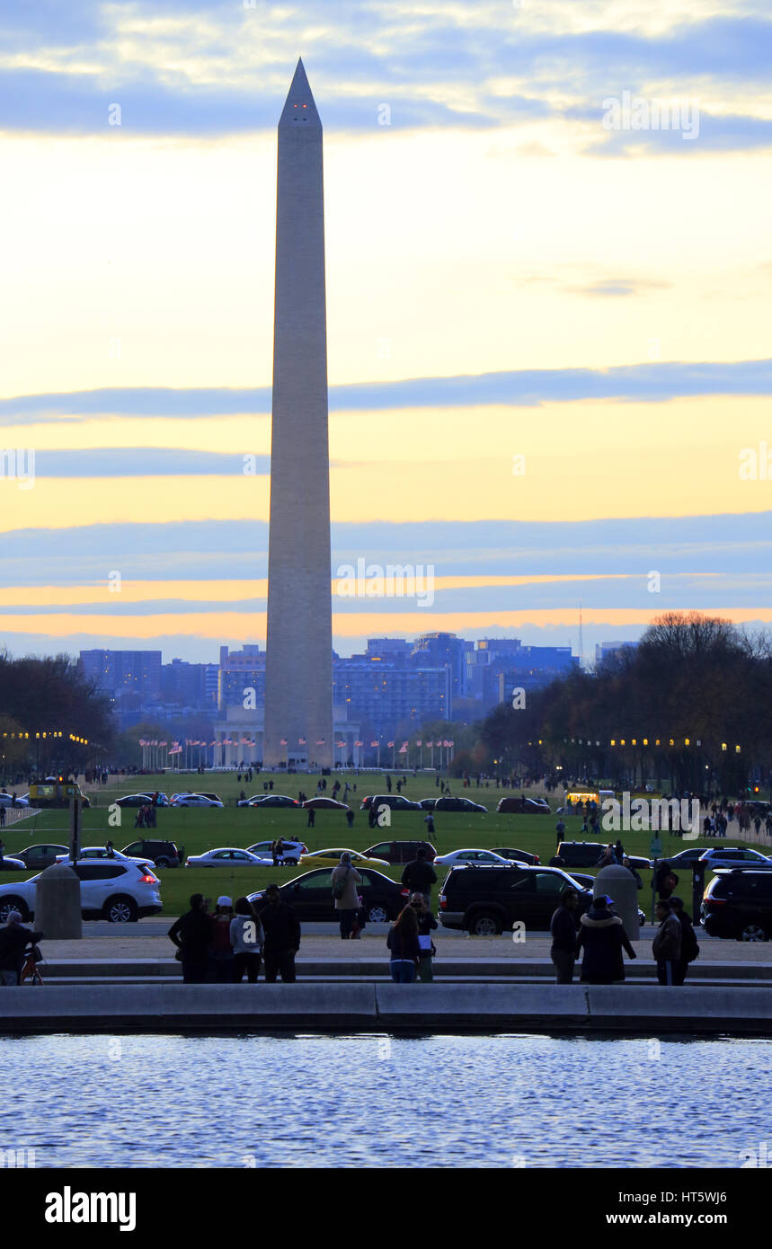 Washington Monument in National Mall.Washington D.C.USA Stock Photo