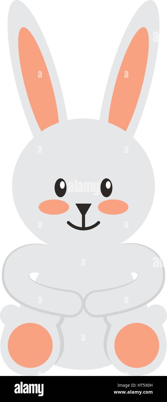 cute rabbit character icon Stock Vector Image & Art - Alamy