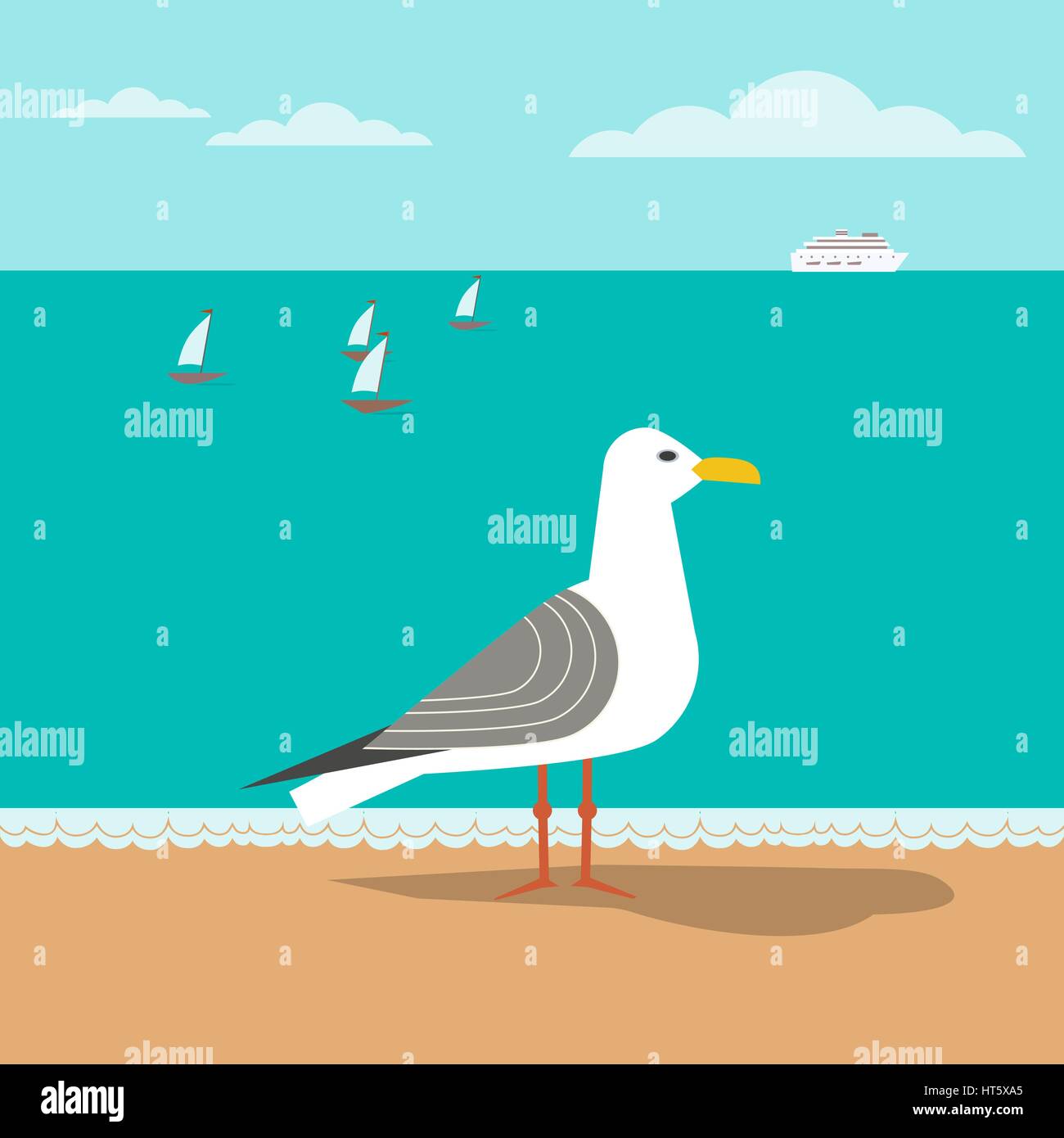 Coast poster concept Stock Vector Image & Art - Alamy
