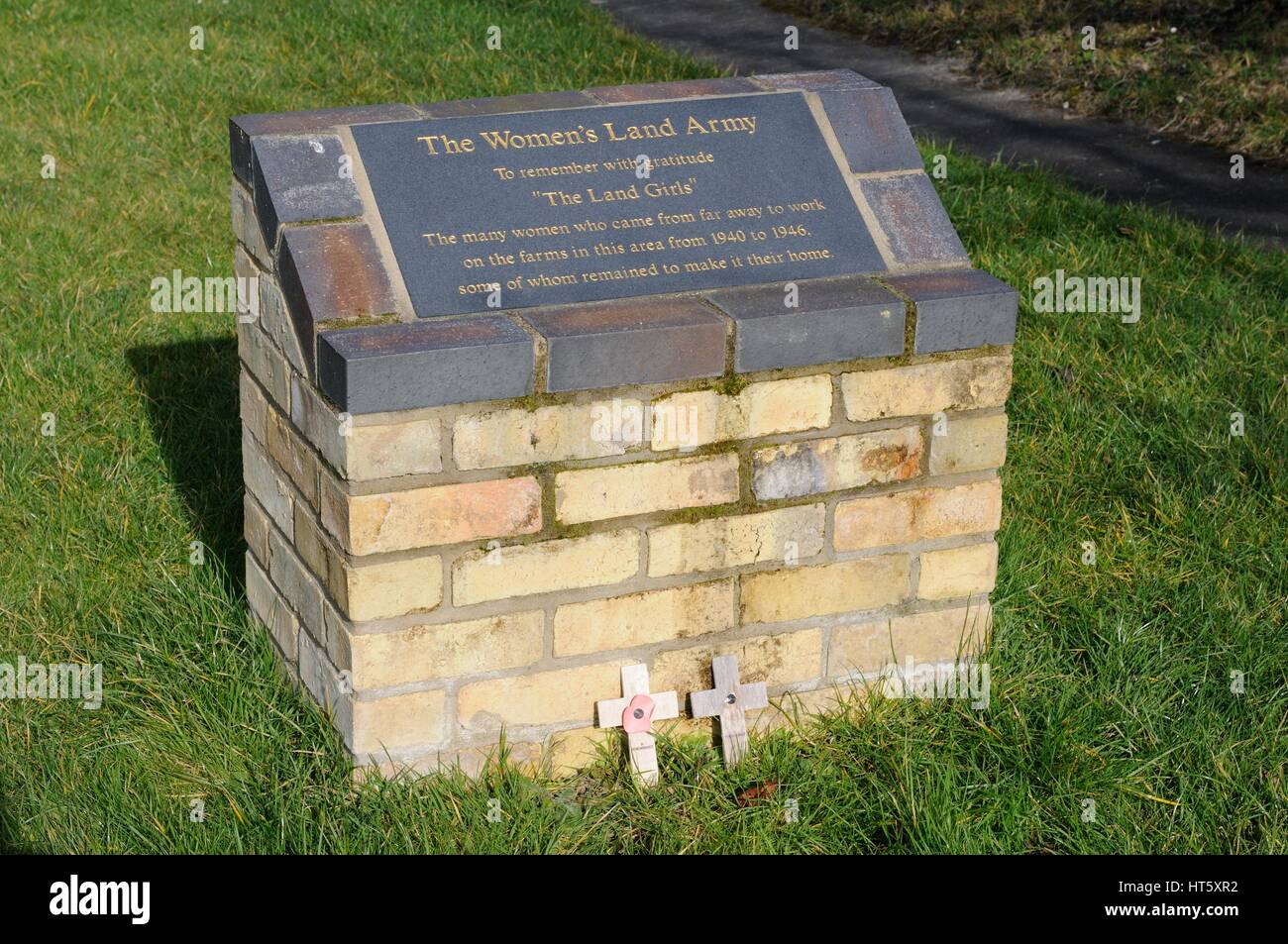 Womens Land Army Memorial, Swaffham Prior, Cambridgeshire Stock Photo