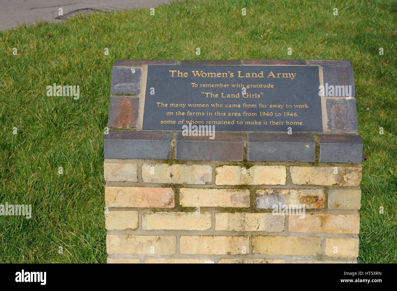Womens Land Army Memorial, Swaffham Prior, Cambridgeshire Stock Photo
