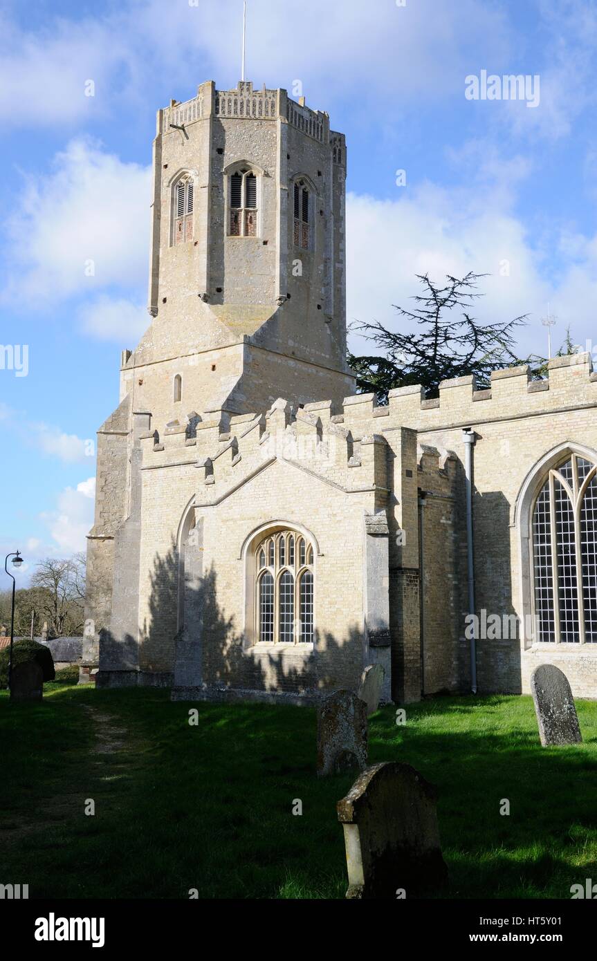 St Cyriac Church, Swaffham Prior, Cambridgeshire, since the 1970’s has been restored and maintained by the Churches Conservation Trust Stock Photo