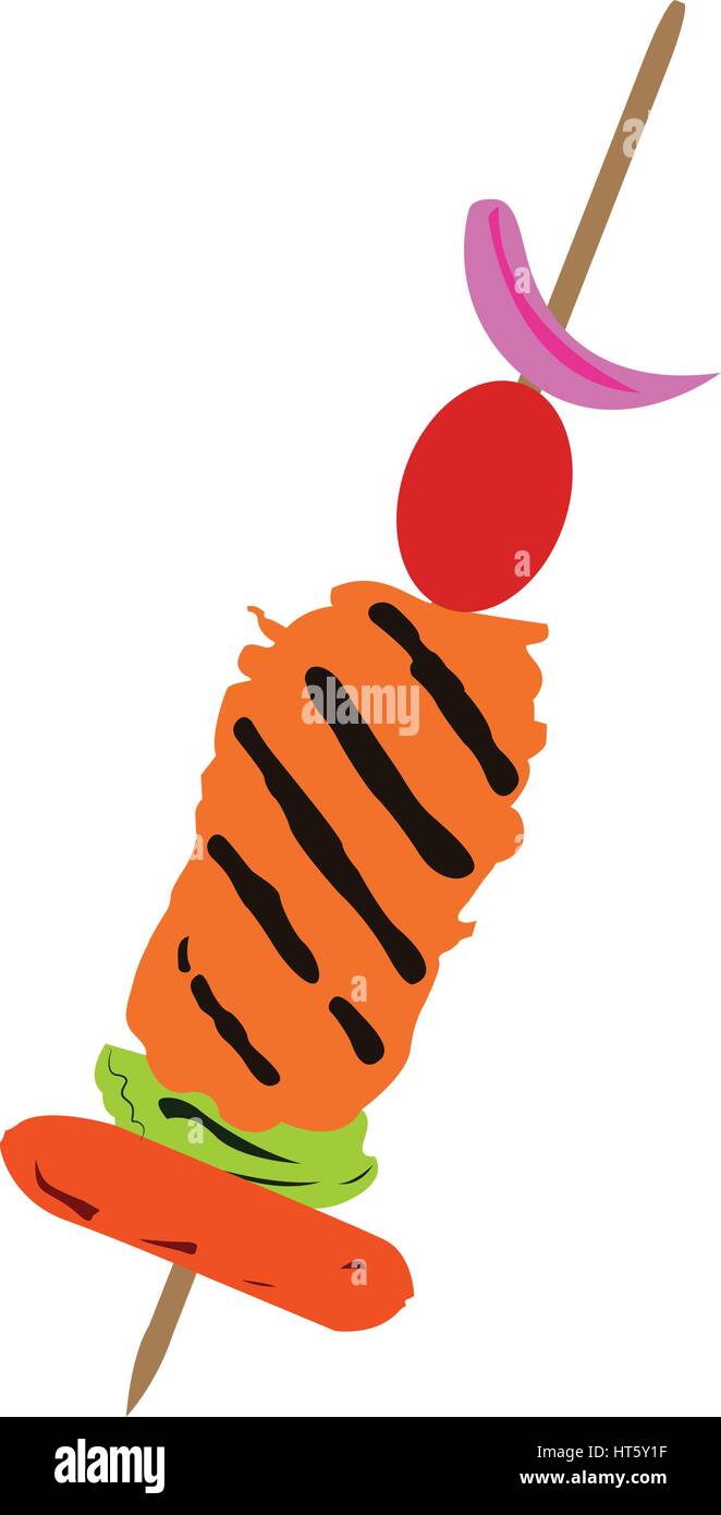 Isolated skewer illustration Stock Vector Image & Art - Alamy