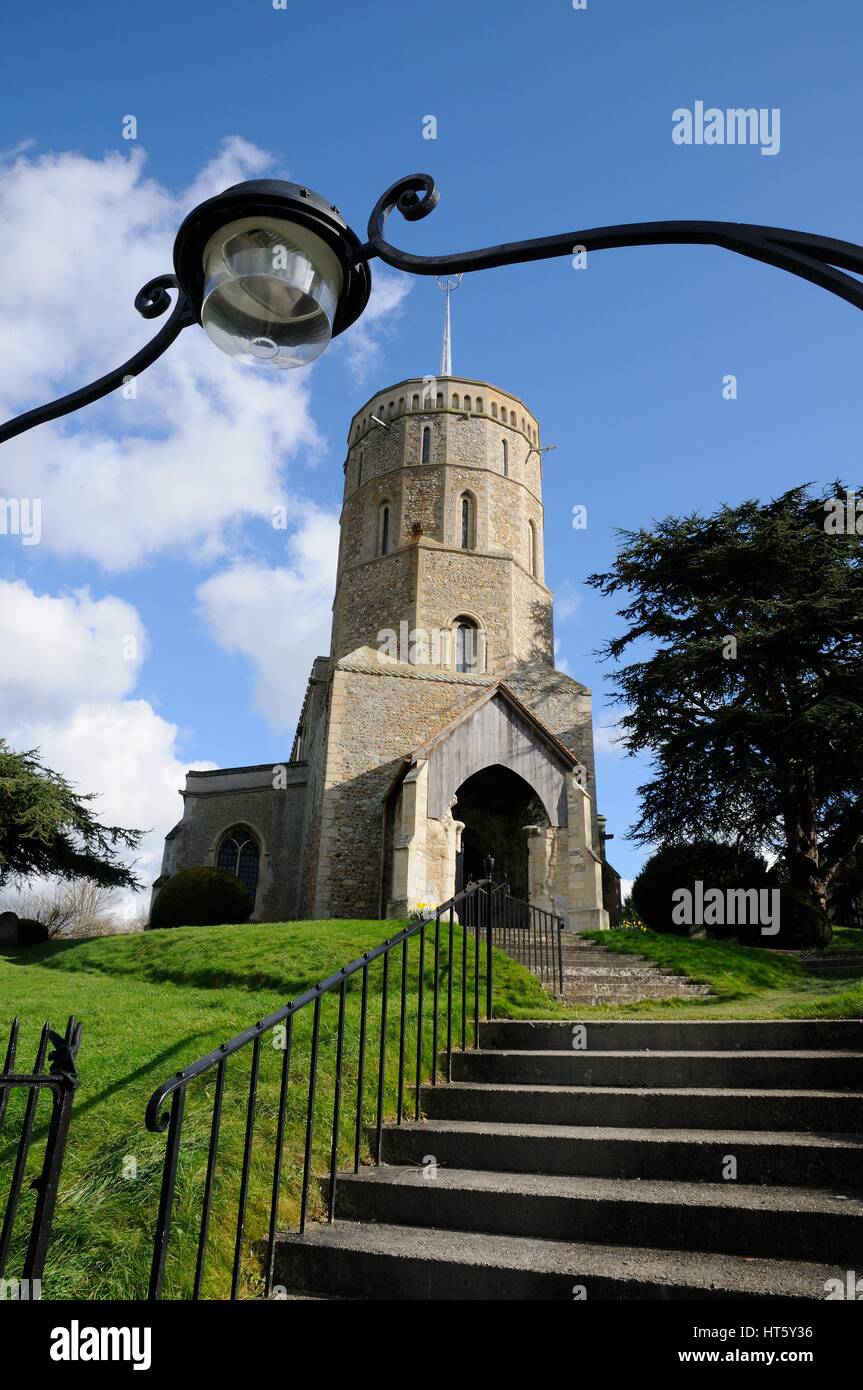 St Marys Church, Swaffham Prior, Cambridgeshire, was built on the site of an earlier Saxon church. Stock Photo