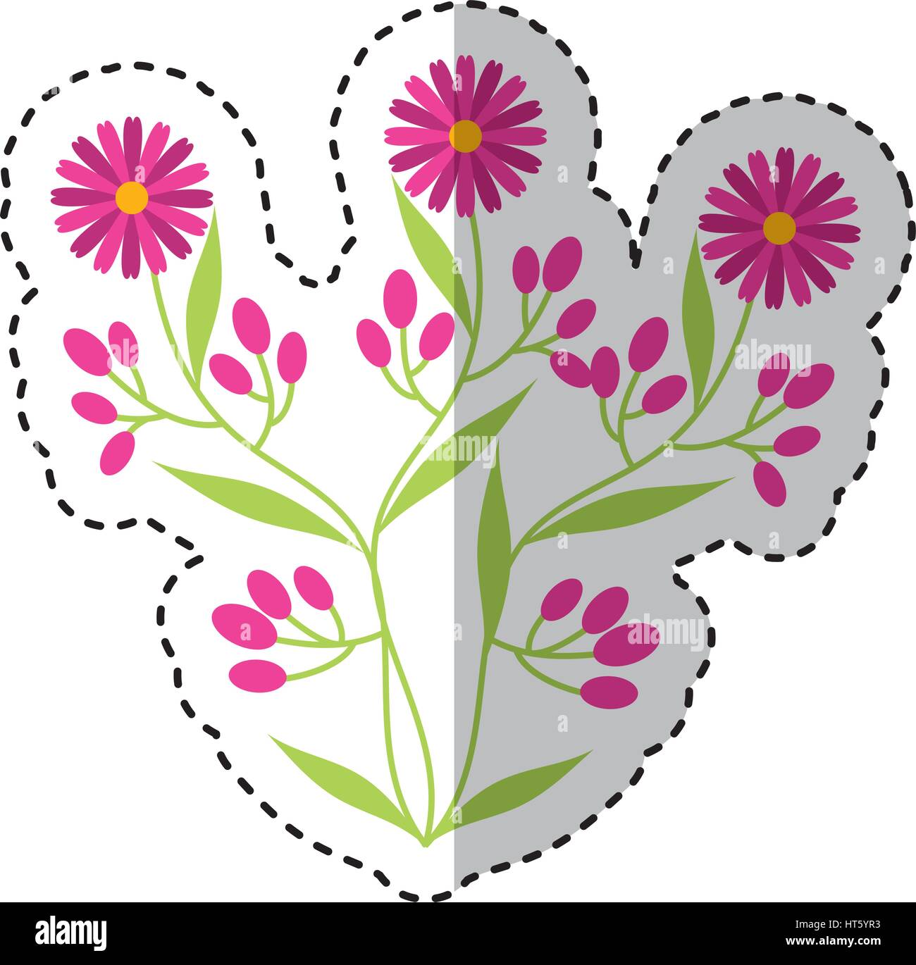 cute flower garden isolated icon Stock Vector Image & Art - Alamy