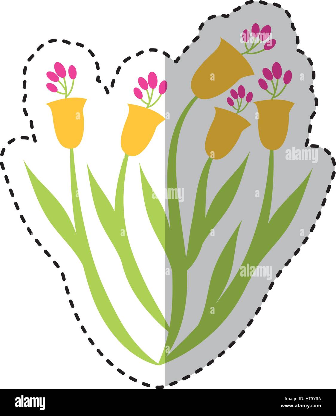 cute flower garden isolated icon Stock Vector Image & Art - Alamy