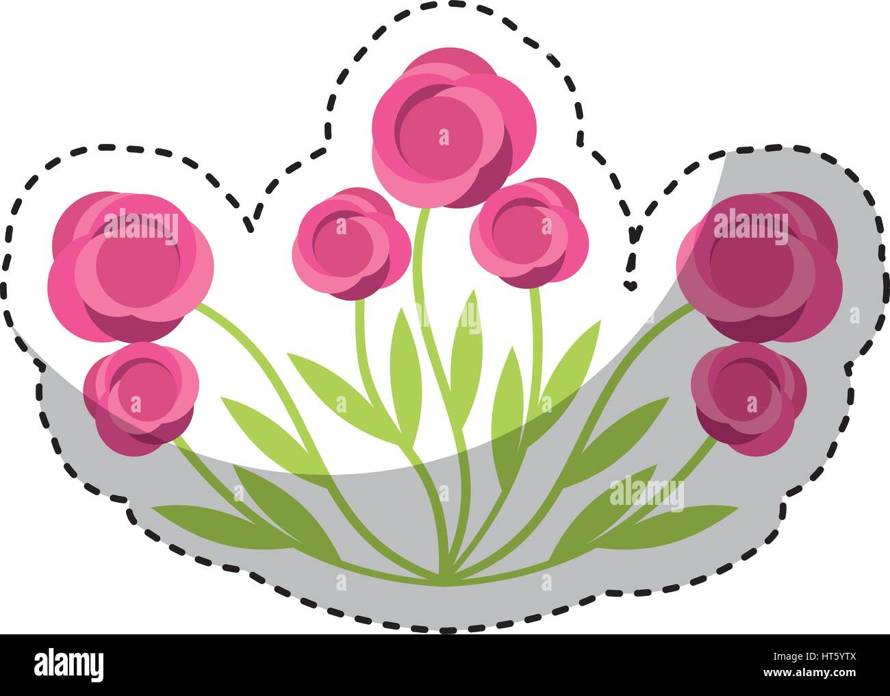 cute flower garden isolated icon Stock Vector Image & Art - Alamy