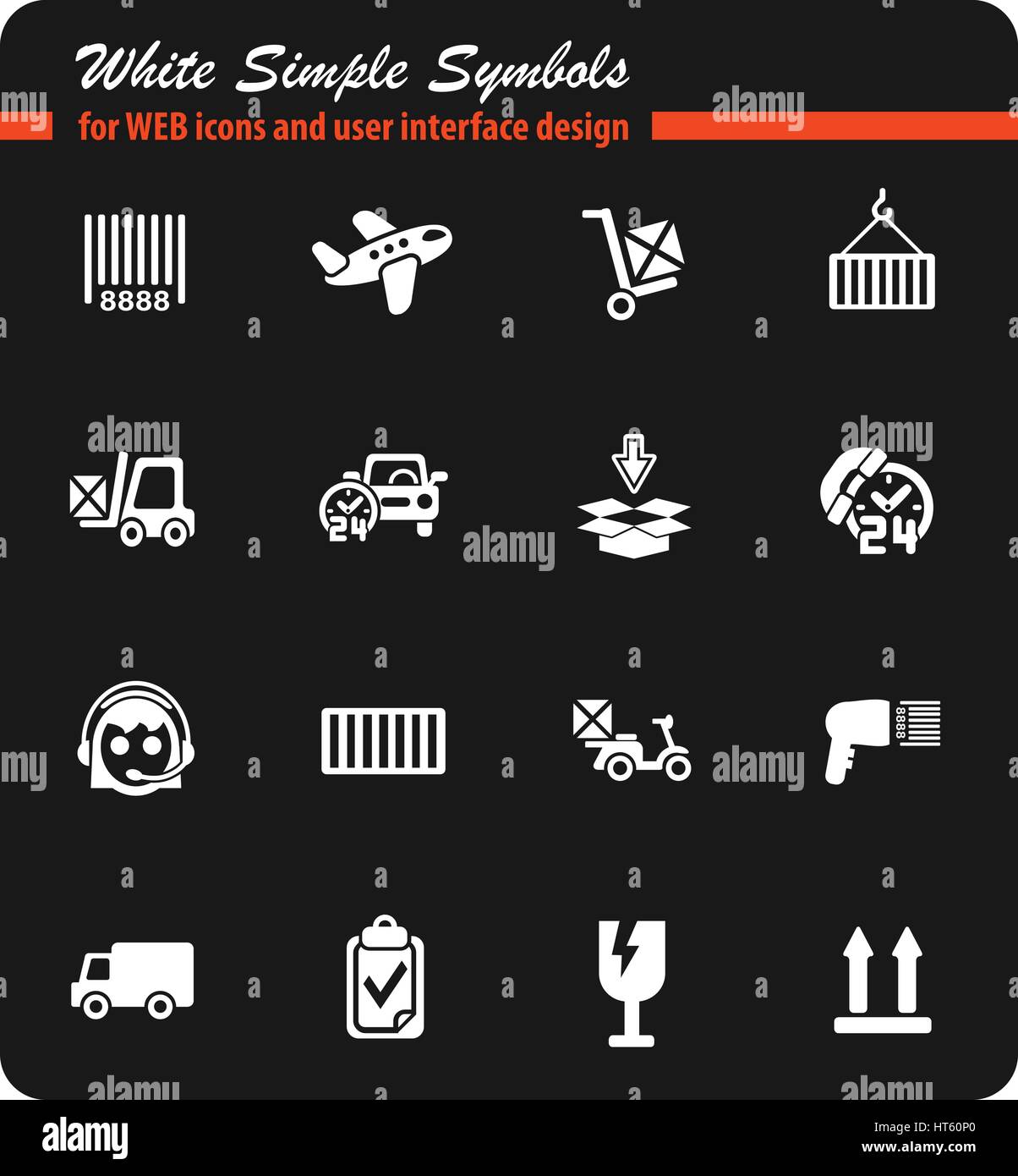 delivery service web icons for user interface design Stock Vector Image ...