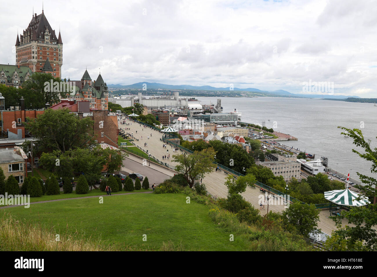 Saint Lawrence River Seen From the Fort in Old Quebec City Stock Photo