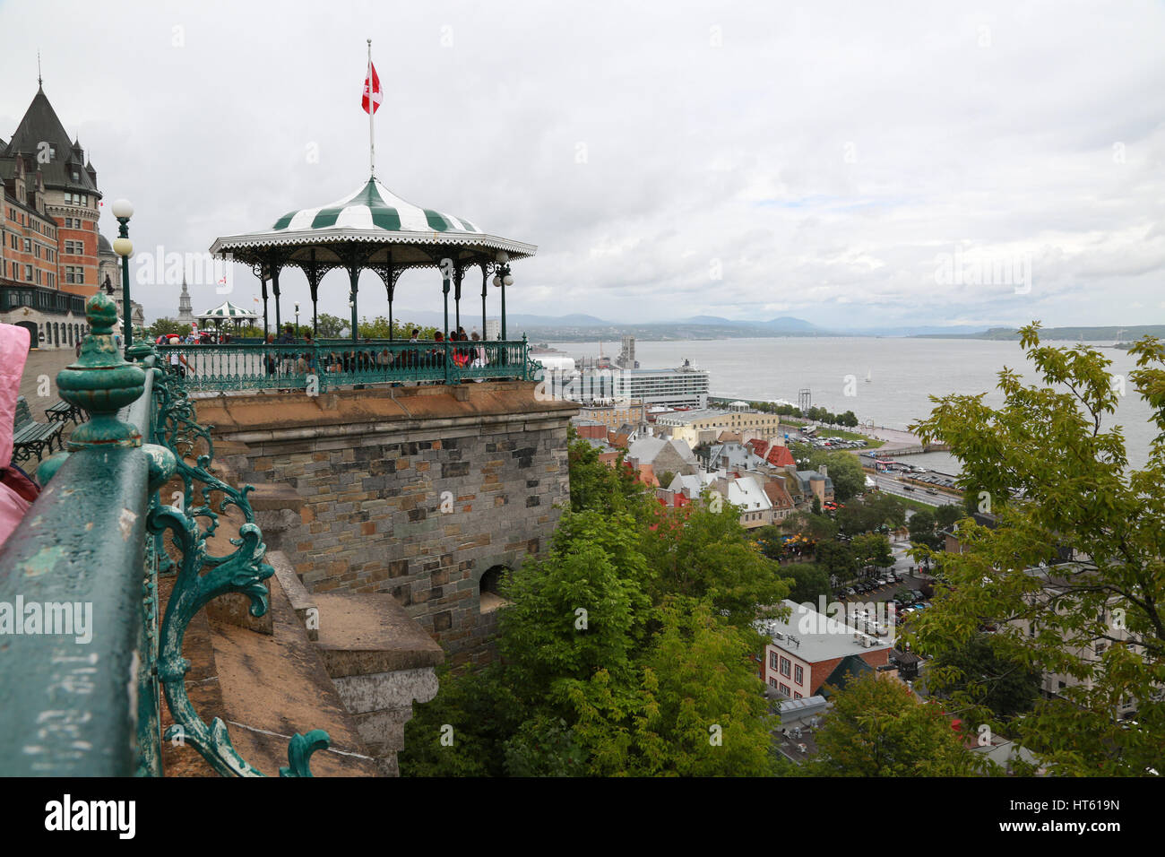 St Lawrence River seen from La Promenade des Gouverneurs in Old Quebec City Stock Photo