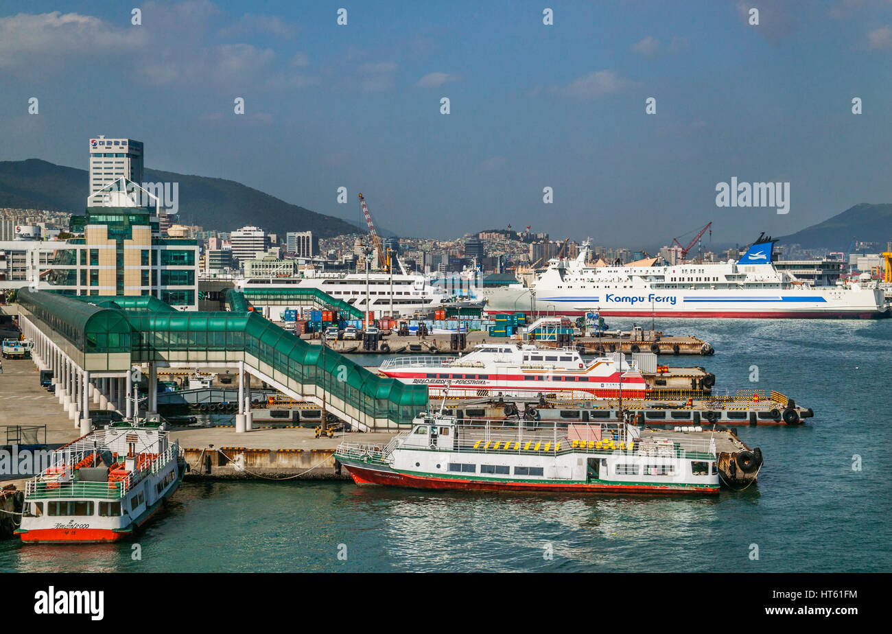South Korea Yeongnam Region Busan Passenger Terminals At The Port Of Busan Stock Photo Alamy