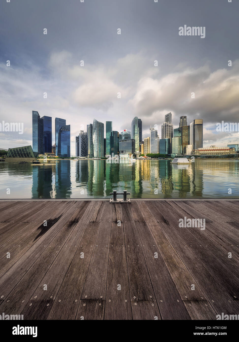 Singapore Skyline and view of Marina Bay Stock Photo - Alamy