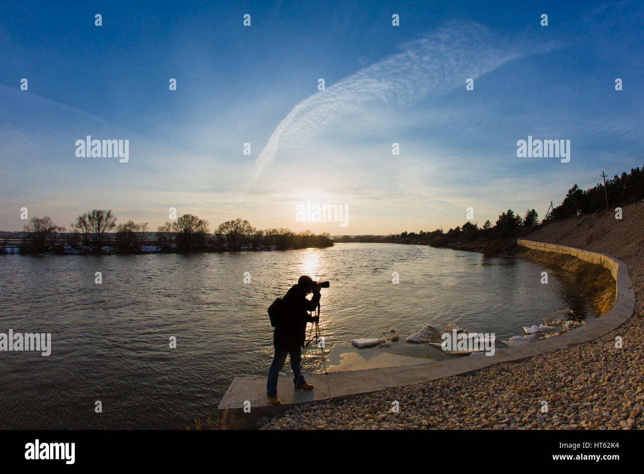 Person taking a photo of flooding hi-res stock photography and images ...