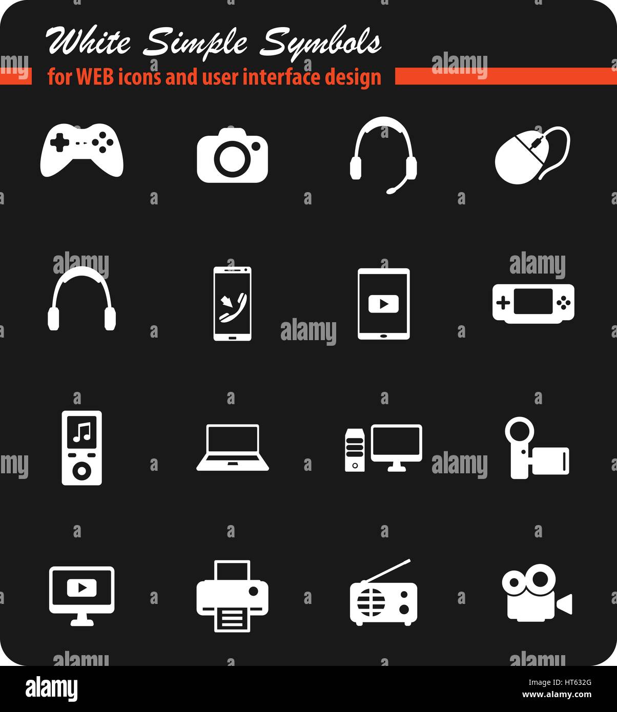 Gadgets simply symbol for web icons and user interface Stock Vector ...