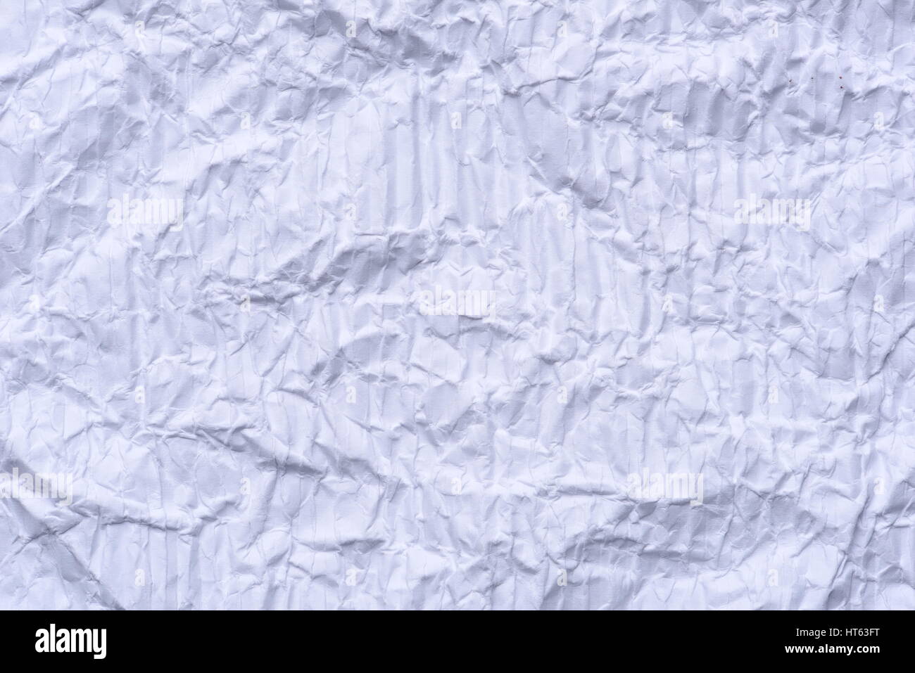 Wrinkled white paper texture Stock Photo