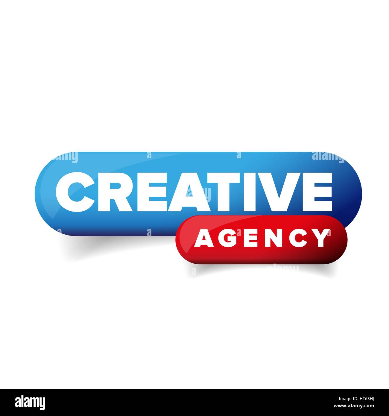 Creative Agency button vector Stock Vector