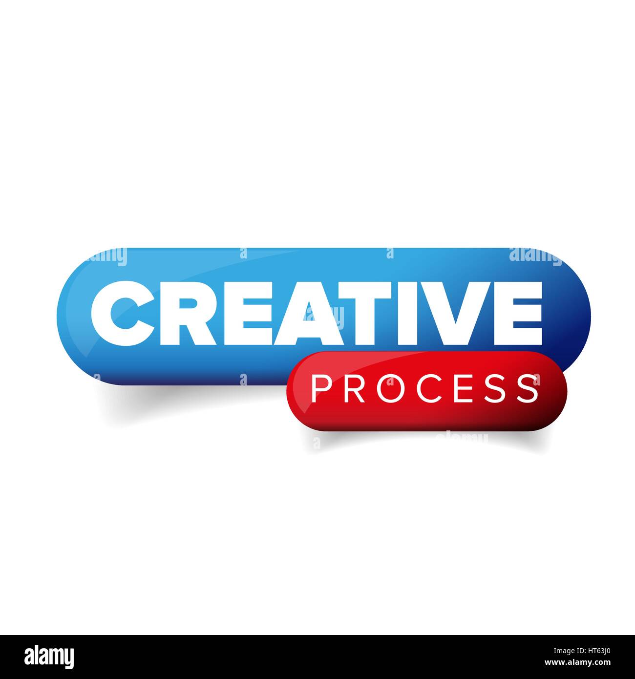 Creative Process vector button Stock Vector