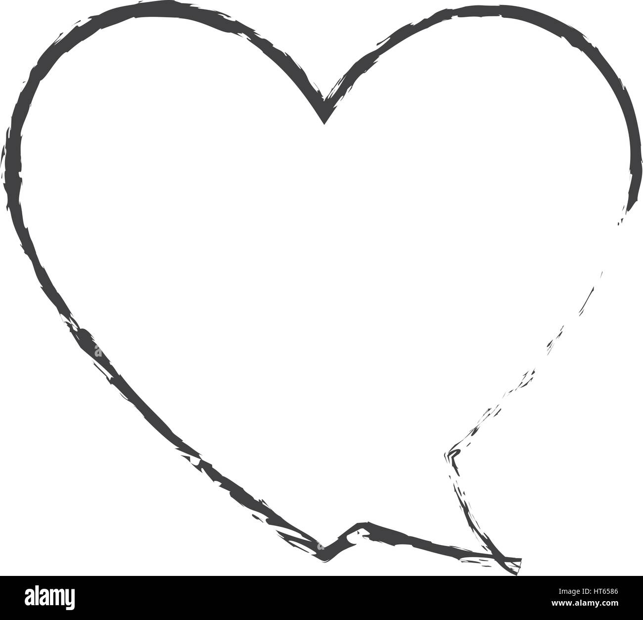 skecth bubble speech heart shape Stock Vector Image & Art - Alamy