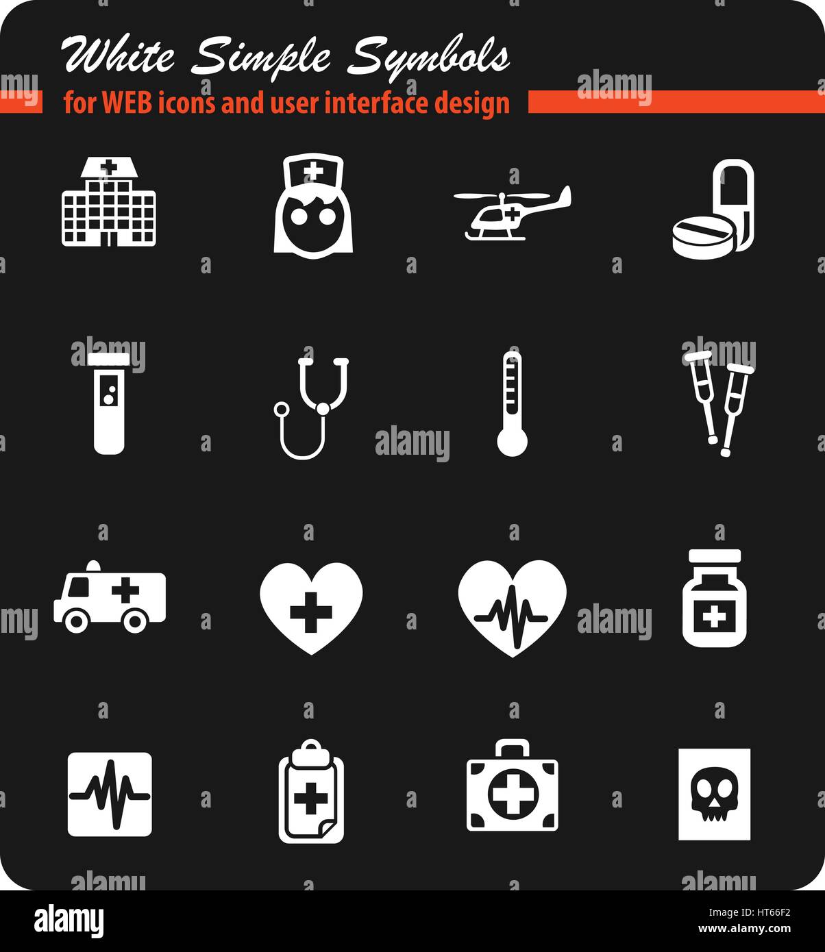 Medical simply symbol for web icons and user interface Stock Vector ...