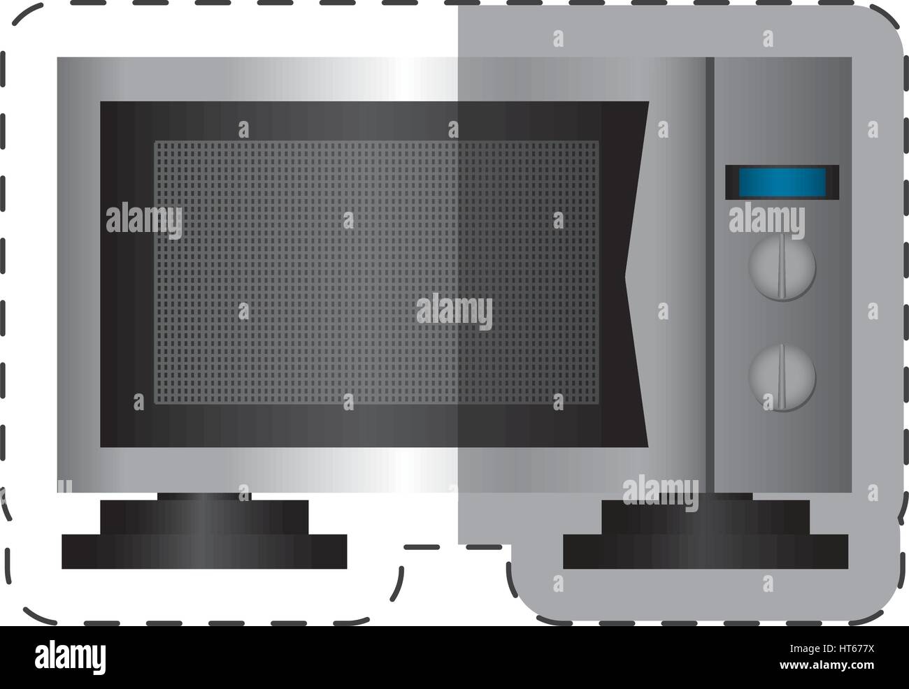 microwave appliance home cut line Stock Vector Image & Art Alamy