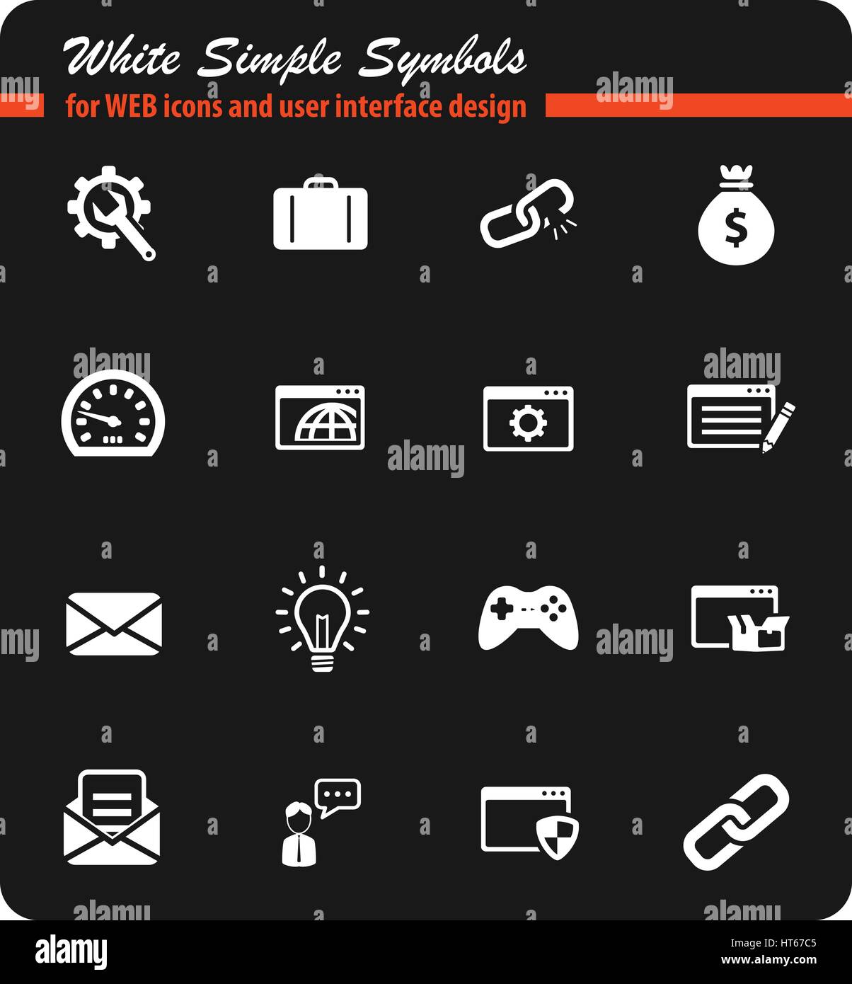 seo and development web icons for user interface design Stock Vector ...
