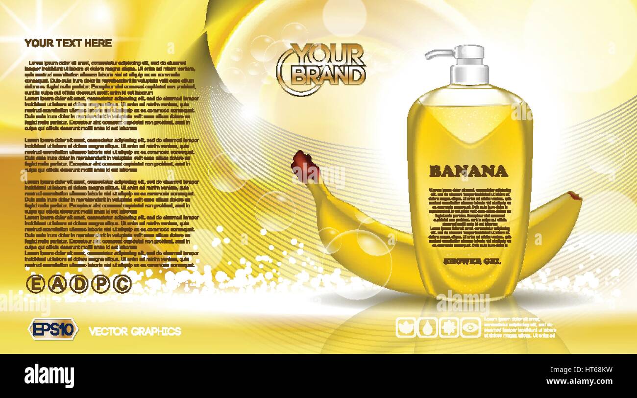 Download Digital Vector Yellow Shower Gel Cosmetic Container Mockup Your Stock Vector Image Art Alamy PSD Mockup Templates