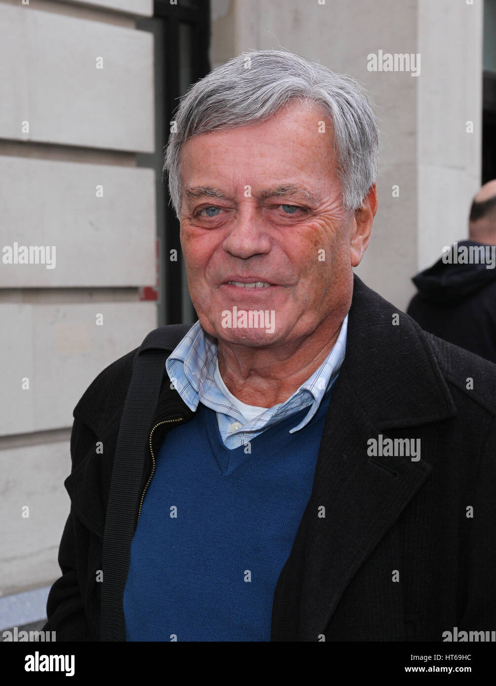 Disc jockey Tony Blackburn seen at the BBC Radio Two studios in London, UK, 4th, Mar 2017 Stock Photo