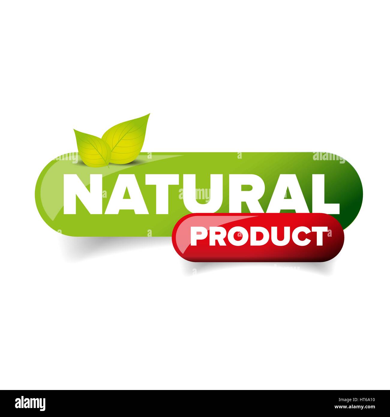 Natural Product button vector Stock Vector