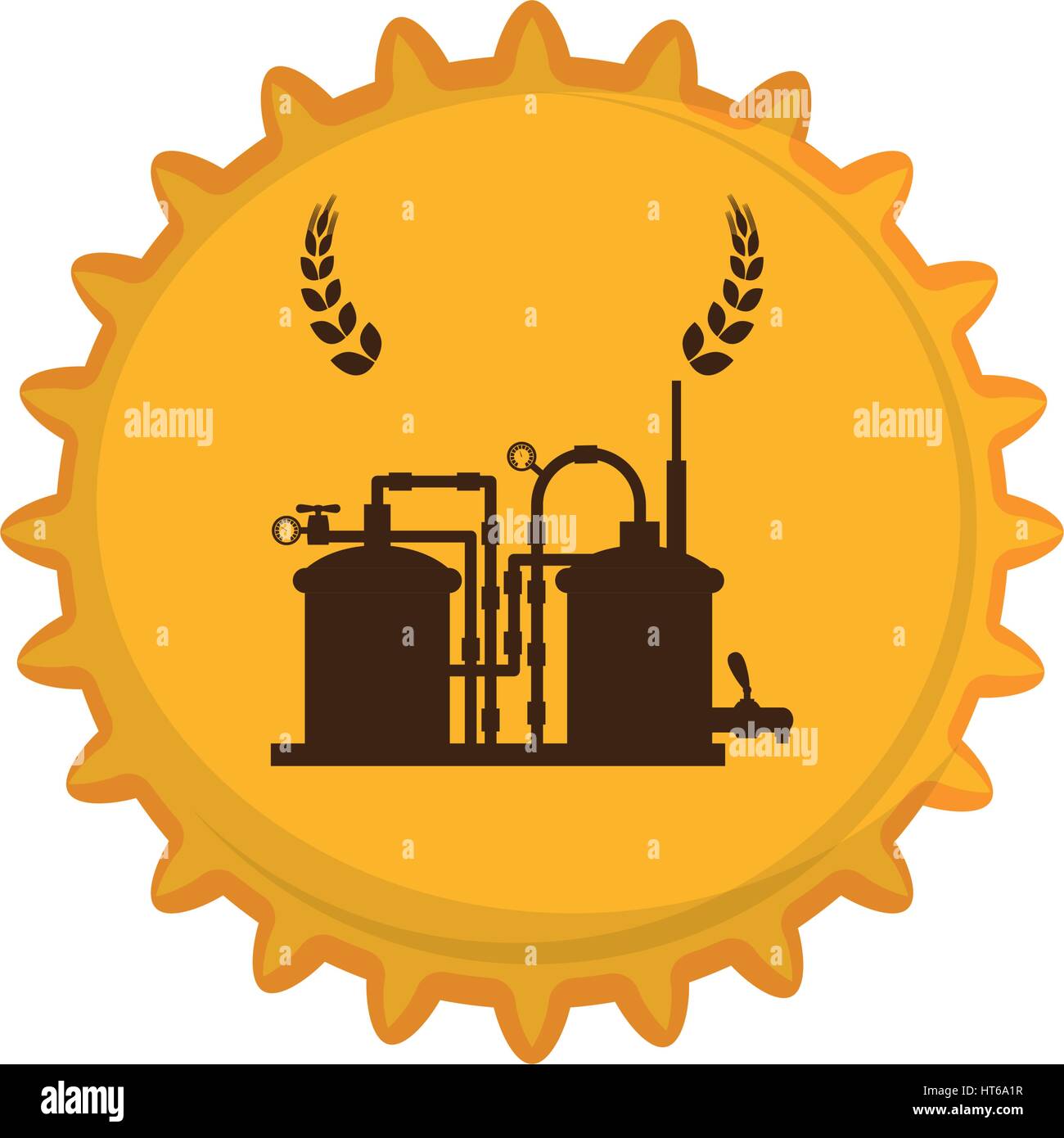 Traditional beer factory Stock Vector Images - Alamy