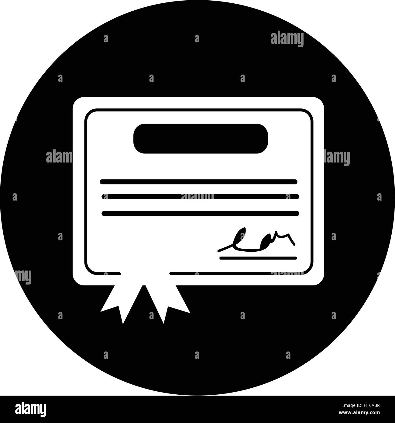 Certificate Icon illustration design Stock Vector