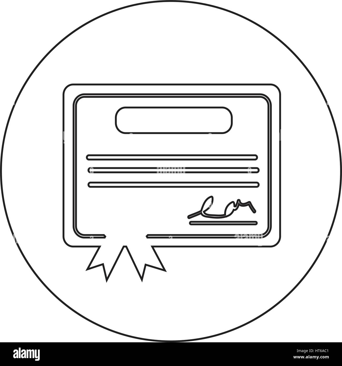 Certificate Icon illustration design Stock Vector
