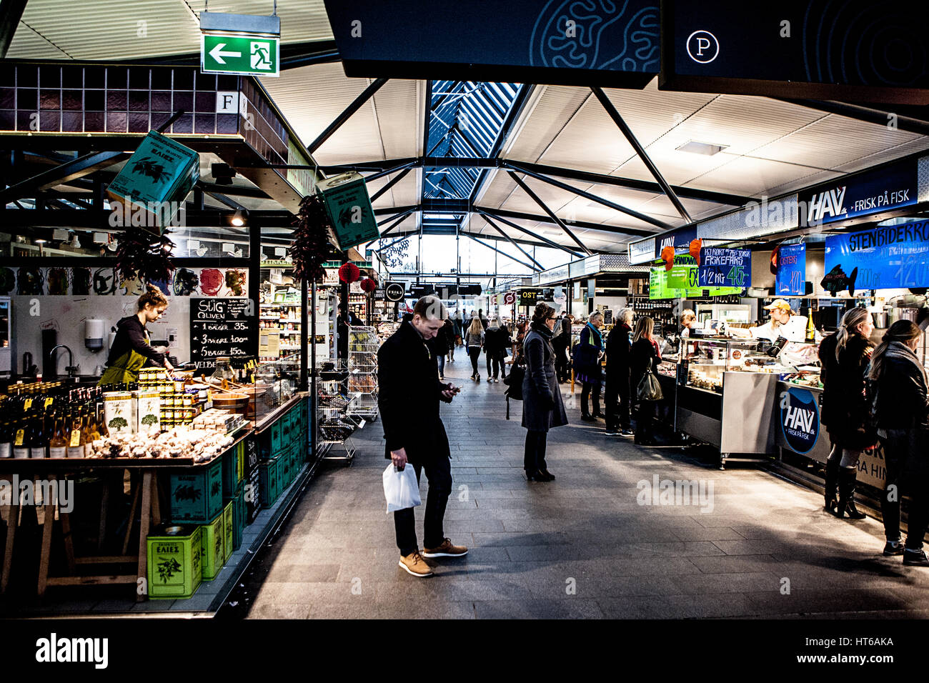 Torvehallerne is the biggest food market located in central Copenhagen