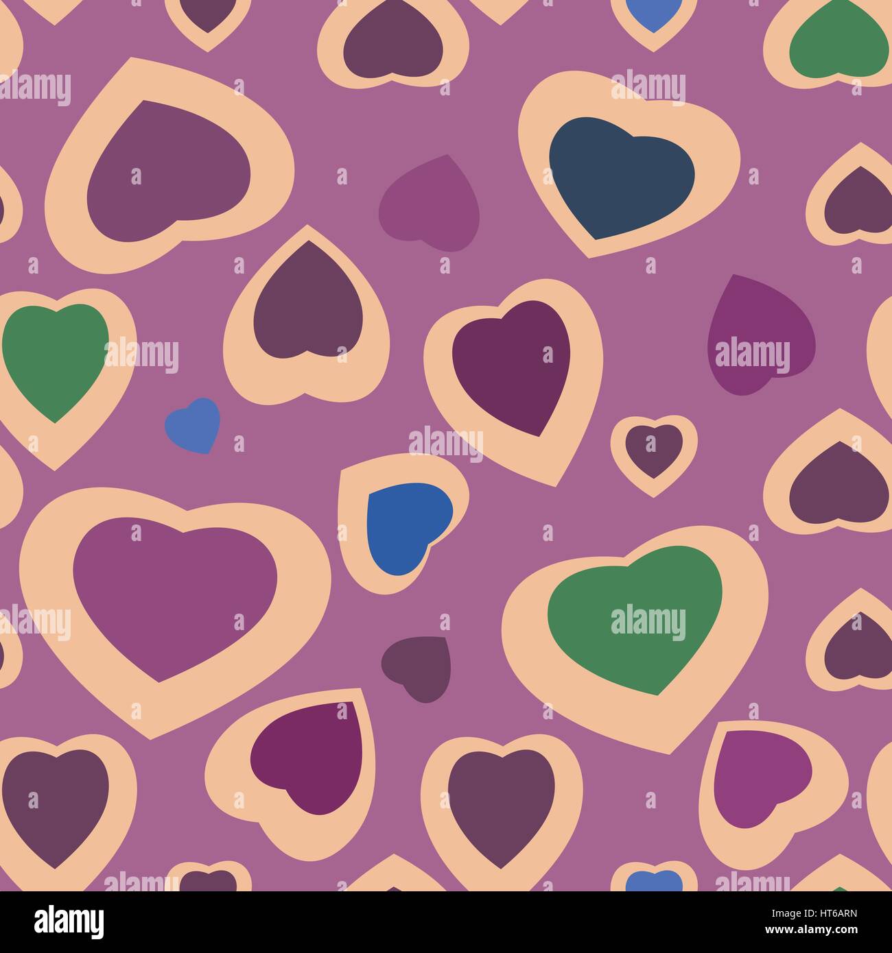 Seamless texture with funny hearts Stock Vector Image & Art - Alamy