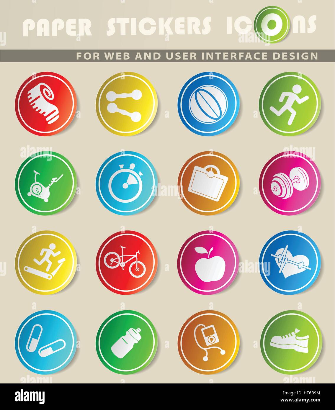 Fitness simply vector symbol for web icons Stock Vector Image & Art - Alamy