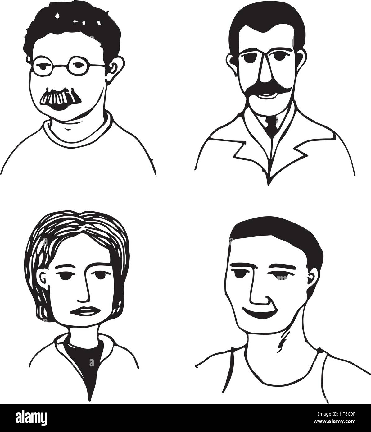 Hand drawn People men illustration design Stock Vector Image & Art - Alamy