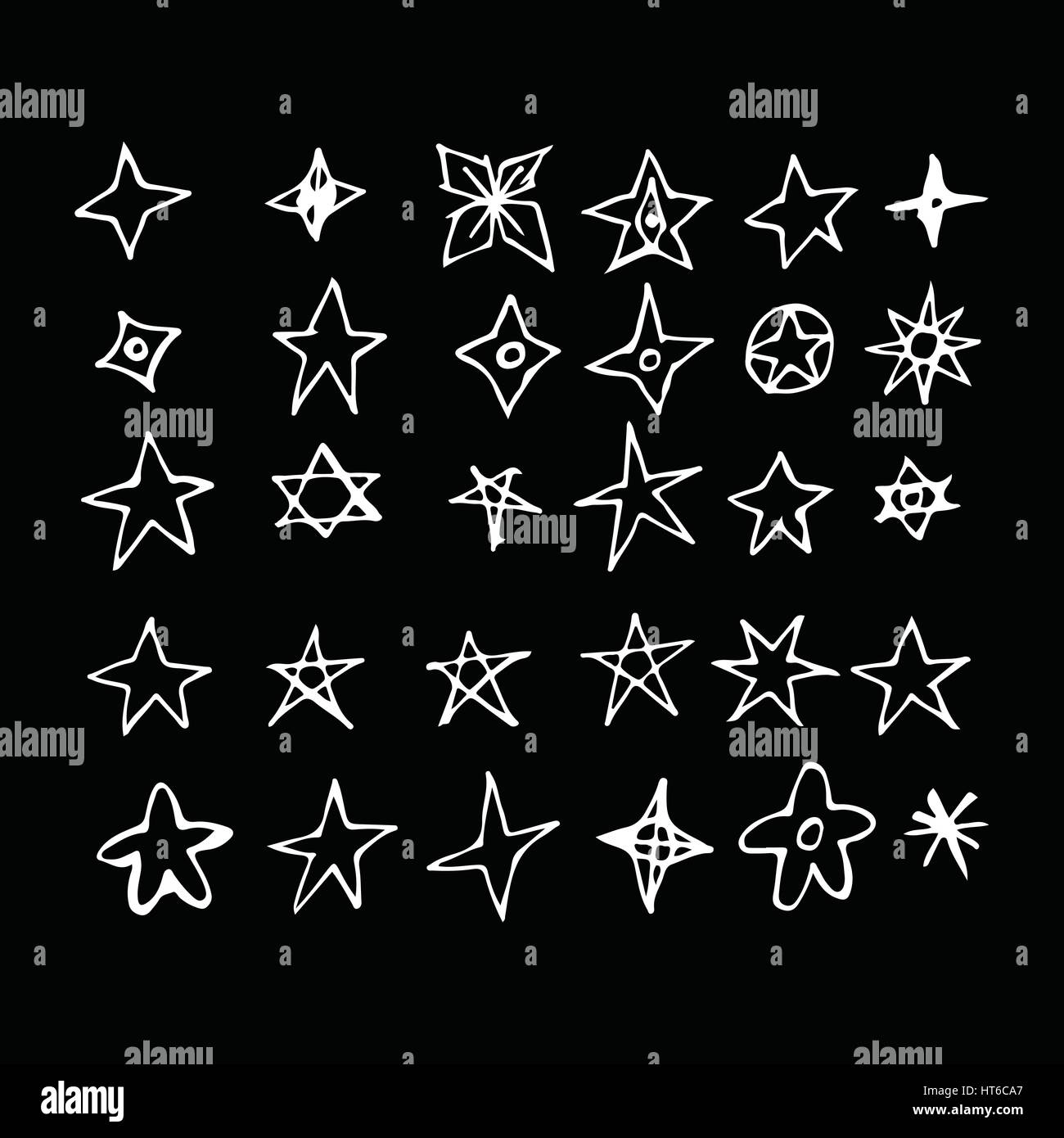 Hand drawn Star Doodle illustration design Stock Vector Image & Art - Alamy