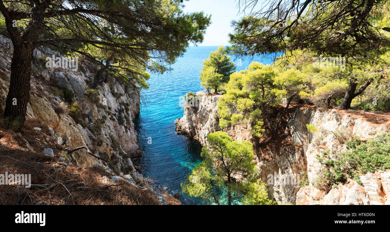 Skopelos coastline, Greece Stock Photo